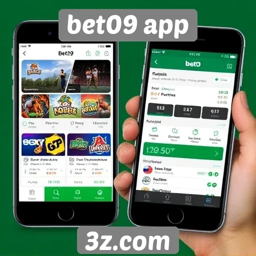 Diversidade de jogos disponíveis no bet09 app